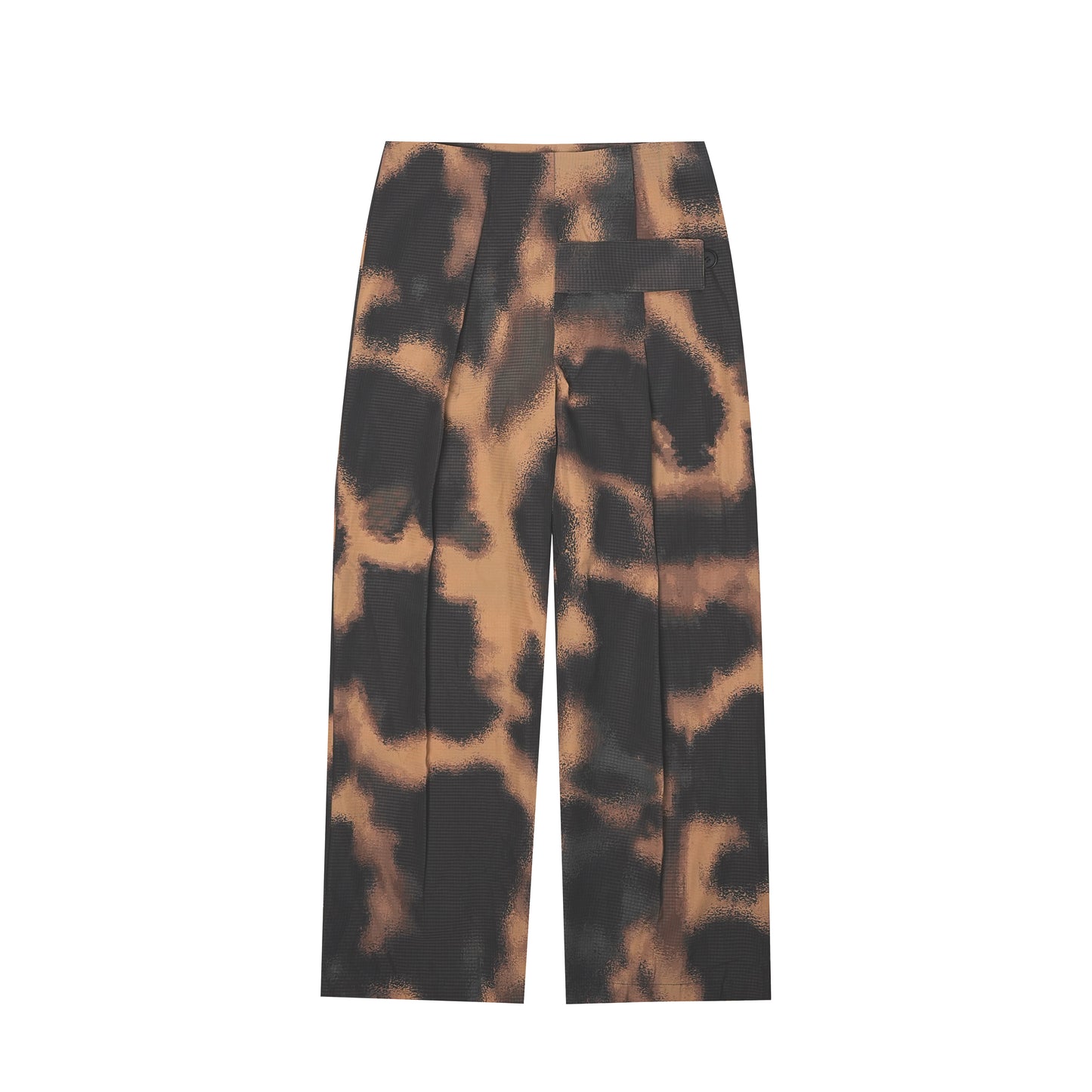 PLEATED CAMO WIDE PANTS