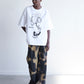 PLEATED CAMO WIDE PANTS